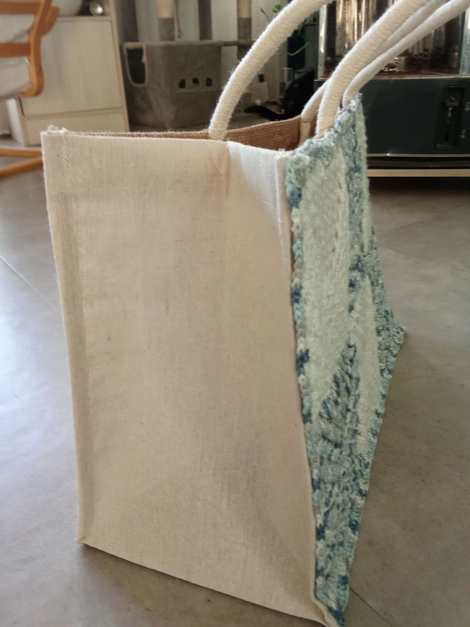 Bolsa de juta feita em crochê – photo 3